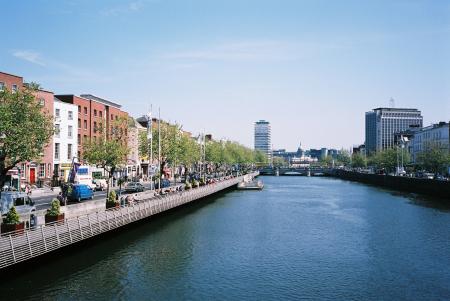 Dublin, Ireland-quays view over the river liffey 