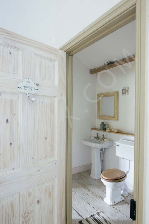 Bathroom sink mirror timber door floor