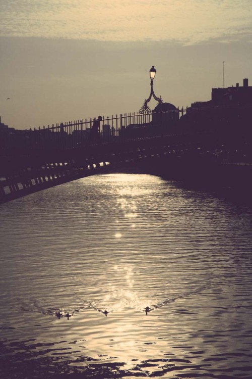 Ha'Penny Bidge over the liffey Dublin Ireland
