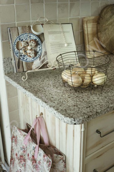 kitchen details of marble countertop