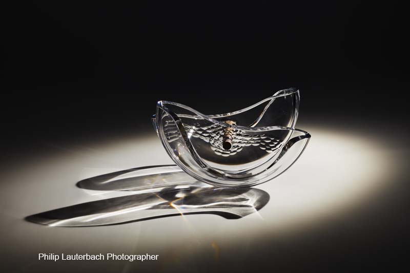 A series of still life table top pieces from fine art glass makers