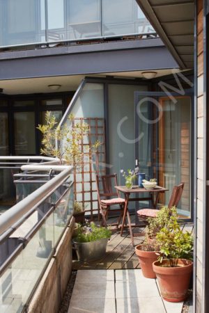 Contemporary City apartment with balcony