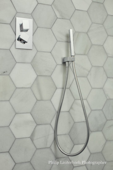 Bathroom Detail of faucet and wall tiling