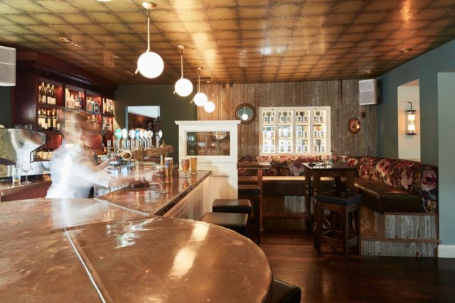 Bar drinks counter top seating pendant lighting